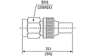 MCX Jack - SMA Plug