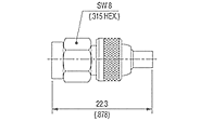 MMCX Jack - SMA Plug