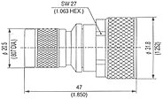 N Plug - DIN 7/16 Plug