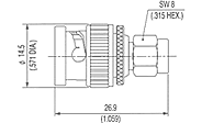 SMA Plug - BNC Plug