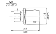 SMA Plug - BNC Jack