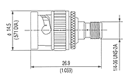 SMA Jack - BNC Plug